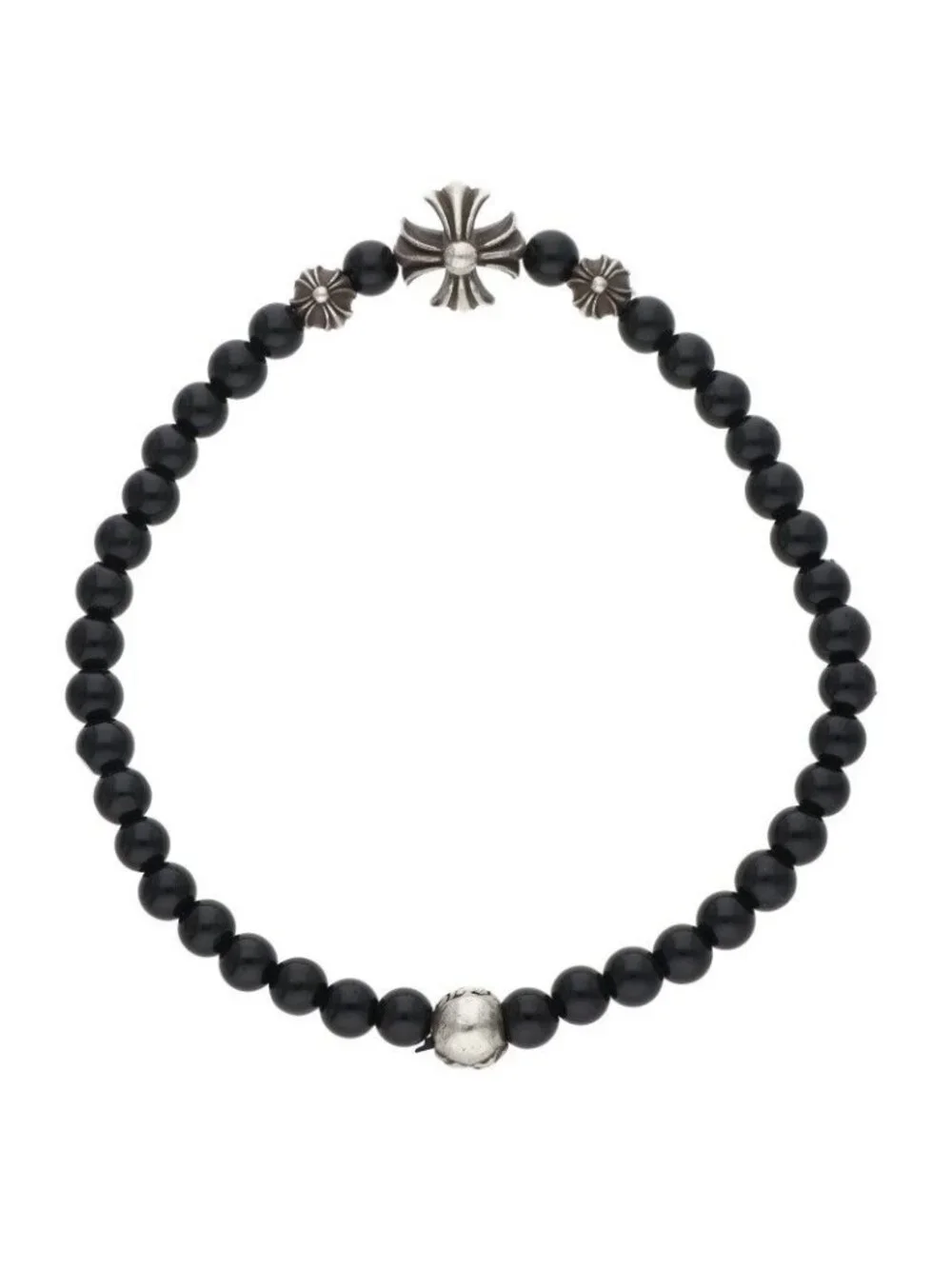 Chrome Hearts 4 Bead Bracelet Black Tourmaline